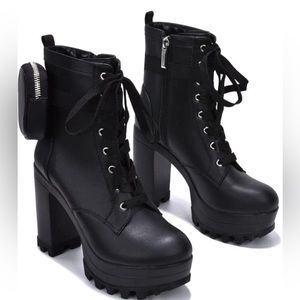 Women👩🏽Cape Robbin MonikPlatform ChelseaAnkleBoots🥾W ChunkyBlock Heels&Pocket